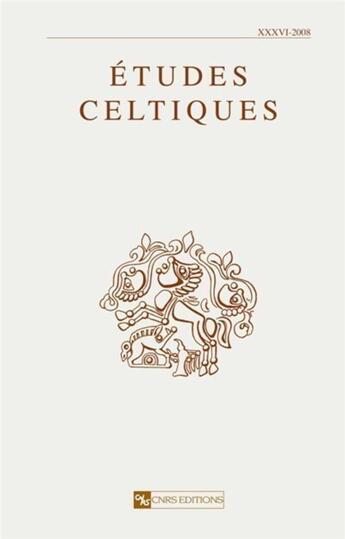Couverture du livre « Études celtiques » de  aux éditions Cnrs