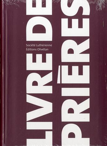 Couverture du livre « Livre de prières » de  aux éditions Olivetan