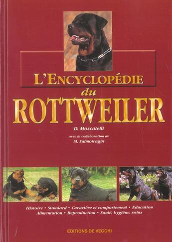 Couverture du livre « Encyclopedie du rottweiler (l') relie » de Moscatelli aux éditions De Vecchi