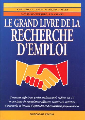 Couverture du livre « Le grand livre de la recherche d'emploi » de  aux éditions De Vecchi