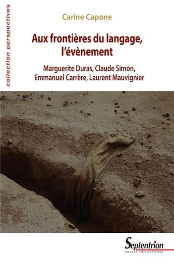 Couverture du livre « Aux frontières du langage, l'évènement » de Carine Capone aux éditions Pu Du Septentrion