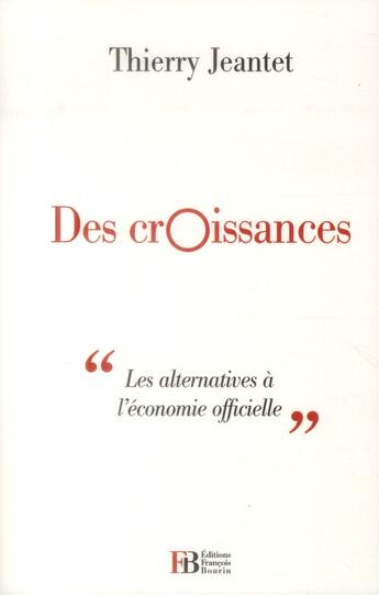 Couverture du livre « Des croissances ; 