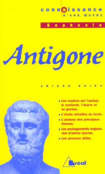 Couverture du livre « Antigone, de Sophocle » de Ariane Guieu aux éditions Breal
