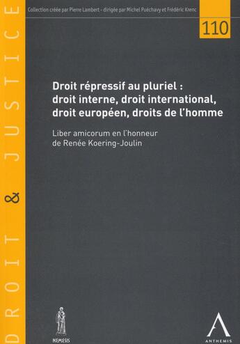 Couverture du livre « Droit répressif au pluriel : droit interne, droit international, droit européen, droits de l'homme » de  aux éditions Anthemis