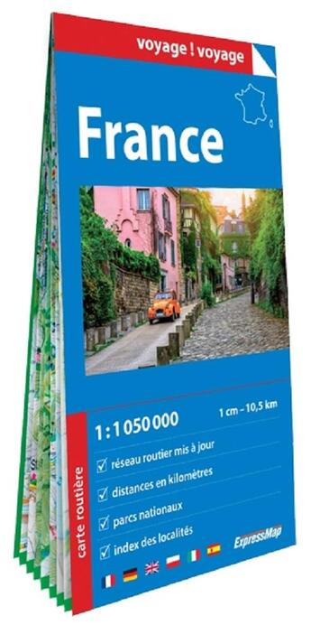 Couverture du livre « France 1/1m050 (carte en papier) » de  aux éditions Expressmap