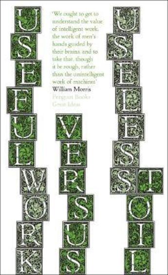 Couverture du livre « William morris useful work v. useless toil » de William Morris aux éditions Penguin Uk