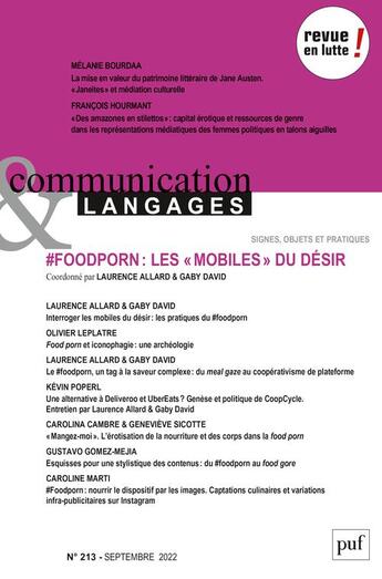 Couverture du livre « Communication et langages 2022, n.213 » de  aux éditions Puf