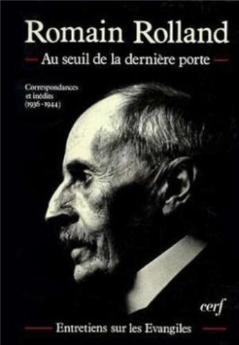 Couverture du livre « Au seuil de la dernière porte » de Romain Rolland aux éditions Cerf