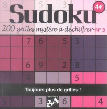 Couverture du livre « Sudoku t.3 - 200 grilles mystere a dechiffrer » de  aux éditions J'ai Lu