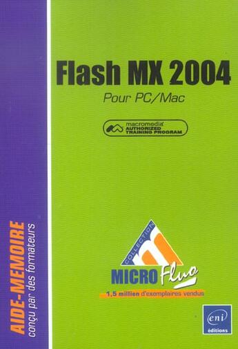 Couverture du livre « Flash mx 2004 pour pc-mac » de  aux éditions Eni