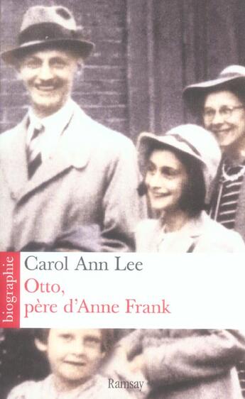 Couverture du livre « Otto, pere d'anne frank » de Carol Ann Lee aux éditions Ramsay