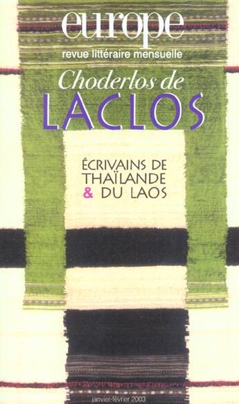 Couverture du livre « Europe Choderlos De Laclos N 885 886 Janvier Fevrier 2003 » de  aux éditions Revue Europe