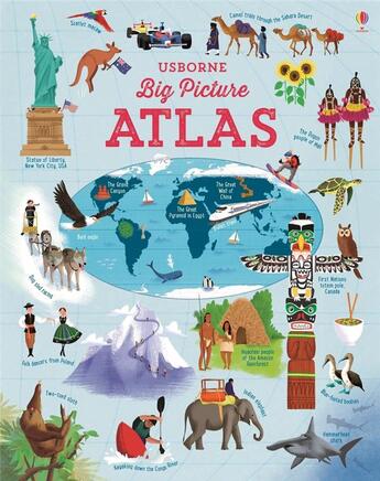 Couverture du livre « Big picture atlas » de Emily Bone et Dan Taylor aux éditions Usborne