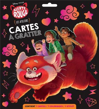 Couverture du livre « Les ateliers Disney : Alerte Rouge : cartes à gratter » de Disney Pixar aux éditions Disney Hachette