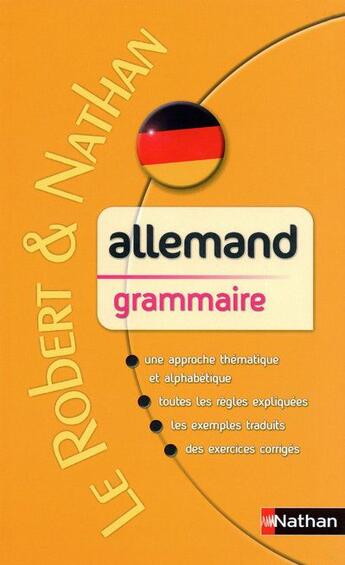 Couverture du livre « Allemand ; grammaire » de Francois Muller aux éditions Nathan