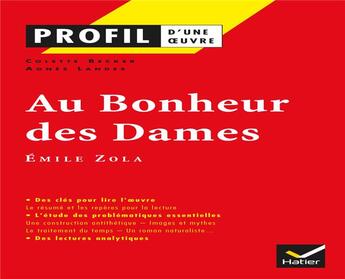 Couverture du livre « Au bonheur des dames d'Emile Zola » de Agnes Landes et Colette Becker aux éditions Hatier