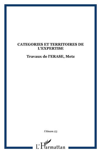 Couverture du livre « CATEGORIES ET TERRITOIRES DE L'EXPERTISE » de  aux éditions L'harmattan