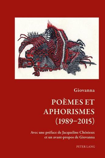 Couverture du livre « Poemes et aphorismes (1989-2015) » de Giovanna aux éditions Peter Lang Ltd