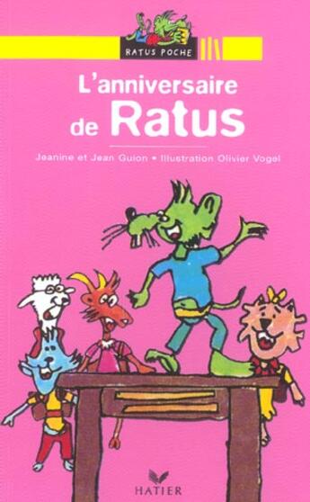 Couverture du livre « L'anniversaire de ratus » de Guion Jeanine Et Jea aux éditions Hatier