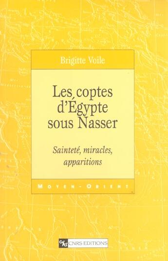 Couverture du livre « Coptes d'egypte sous nasser » de  aux éditions Cnrs