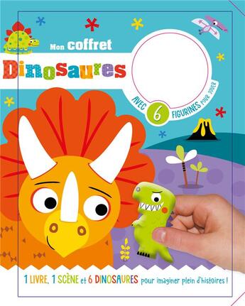 Couverture du livre « Les dinosaures (coll. coffret livre et figurines) » de Stuart Lynch aux éditions 1 2 3 Soleil