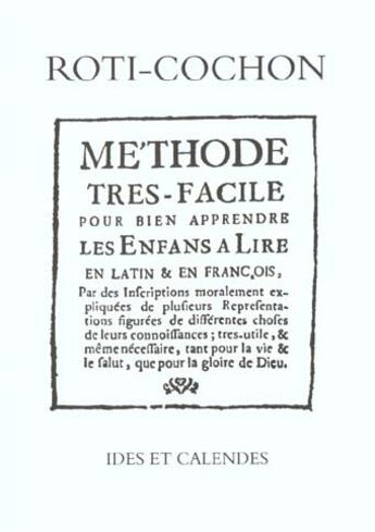 Couverture du livre « Roti-cochon » de  aux éditions Ides Et Calendes