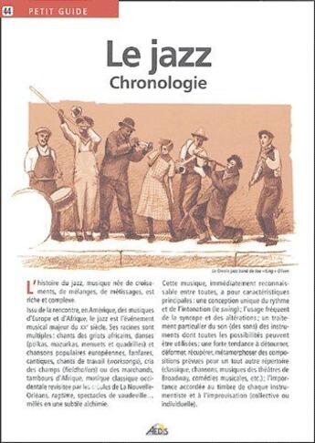 Couverture du livre « Le jazz ; chronologie » de  aux éditions Aedis