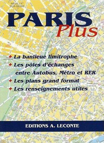 Couverture du livre « Paris plus » de  aux éditions Andre Leconte