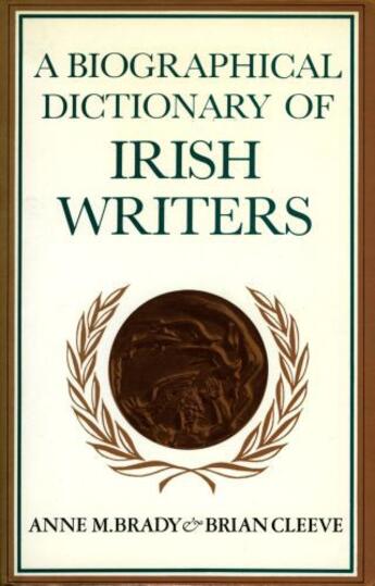 Couverture du livre « A Biographical Dictionary of Irish Writers » de Brian Cleeve aux éditions Lilliput Press Digital