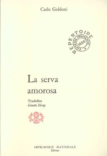 Couverture du livre « Serva amorosa » de Carlo Goldoni aux éditions Actes Sud