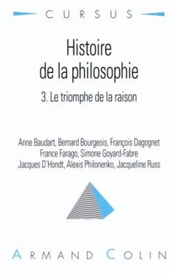 Couverture du livre « Histoire de la philosophie » de Anne Baudart aux éditions Armand Colin