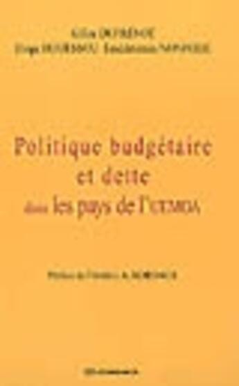 Couverture du livre « Politique budgetaire ; pays de l'uemoa » de Gilles Dufrenot aux éditions Economica