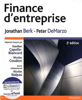 Couverture du livre « Finance d'entreprise (2e édition) » de Jonathan Berk et Peter Demarzo aux éditions Pearson