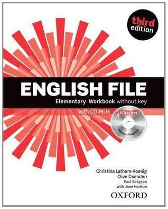 Couverture du livre « English file ; elementary ; workbook & ichecker pack without key » de Clive Oxenden et Jane Hudson et Christina Latham-Koenig et Paul Seligson aux éditions Oxford Up Elt