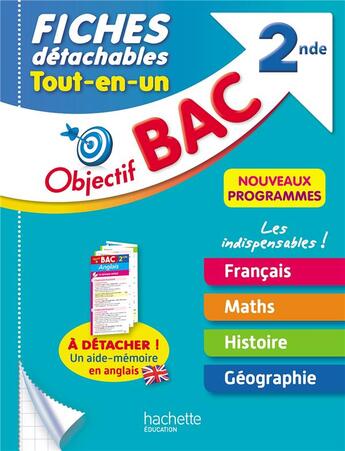 Couverture du livre « Objectif bac fiches tout-en-un 2nde » de Dejean/Auger aux éditions Hachette Education