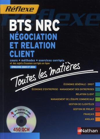 Couverture du livre « Négociation et relation client ; BTS NRC (édition 2008) » de Artignan/Berheim aux éditions Nathan