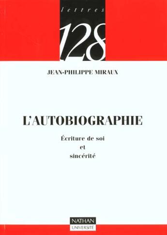 Couverture du livre « L'Autobiographie » de Jean-Philippe Miraux aux éditions Nathan