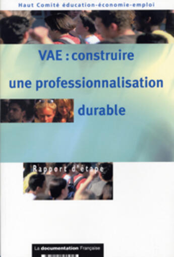 Couverture du livre « Vae : construire une professionnalisation durable » de  aux éditions Documentation Francaise