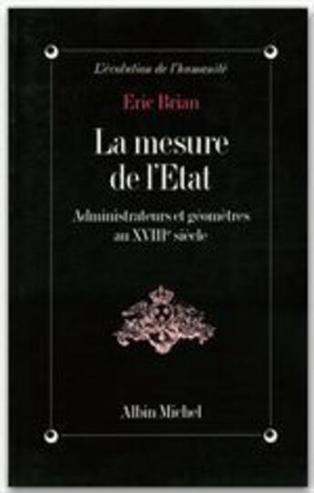 Couverture du livre « La mesure de l'Etat » de Eric Brian aux éditions Albin Michel