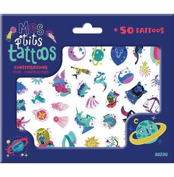 Couverture du livre « Mes p'tits tattoos - constellations » de Paula Mc Gloin aux éditions Philippe Auzou