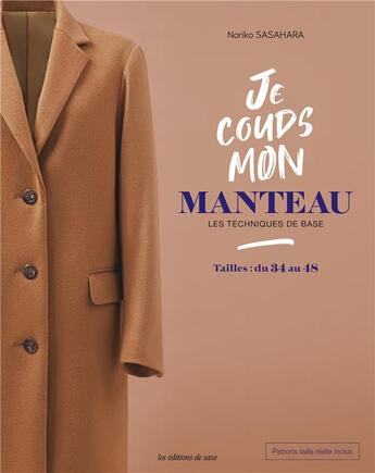 Couverture du livre « Je couds mon manteau » de Noriko Sasahara aux éditions De Saxe