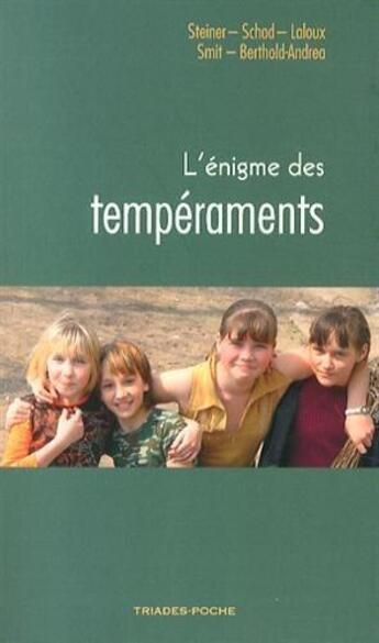 Couverture du livre « Enigme des temperaments » de  aux éditions Triades