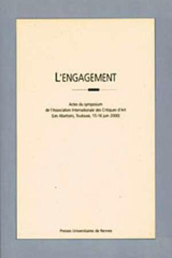 Couverture du livre « L'engagement » de  aux éditions Pu De Rennes