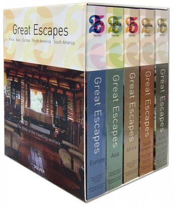 Couverture du livre « Coffret great escapes : Europe ; Asie ; Afrique ; Amérique du Sud ; Amérique du Nord » de  aux éditions Taschen