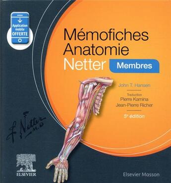 Couverture du livre « Mémo-fiches : anatomie Netter ; membres (5e édition) » de John T. Hansen aux éditions Elsevier-masson