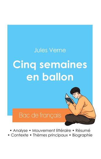 Couverture du livre « Réussir son Bac de français 2024 : Analyse de Cinq semaines en ballon de Jules Verne » de Jules Verne aux éditions Bac De Francais