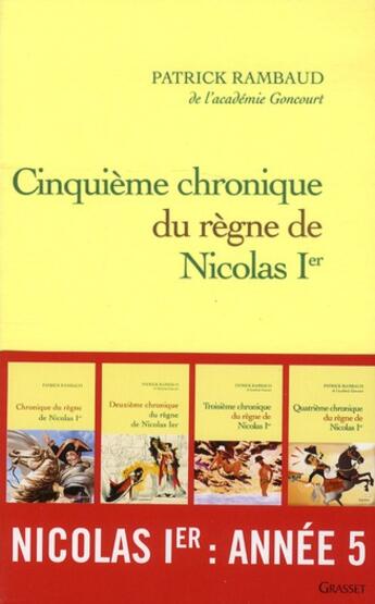 Couverture du livre « Cinquième chronique du règne de Nicolas Ier » de Patrick Rambaud aux éditions Grasset Et Fasquelle
