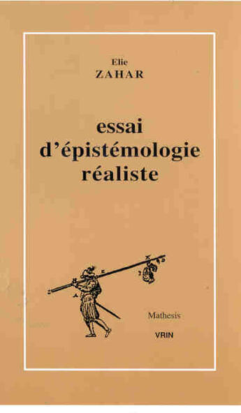 Couverture du livre « Essai d'epistemologie realiste » de Zahar/Boyer aux éditions Vrin