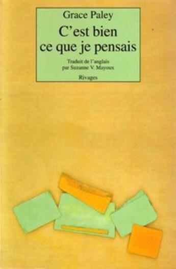 Couverture du livre « C'est bien ce que je pensais » de Grace Paley aux éditions Rivages