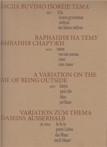 Couverture du livre « Algirdas seskus: a variation on the theme of being outside » de Seskus aux éditions Thames & Hudson